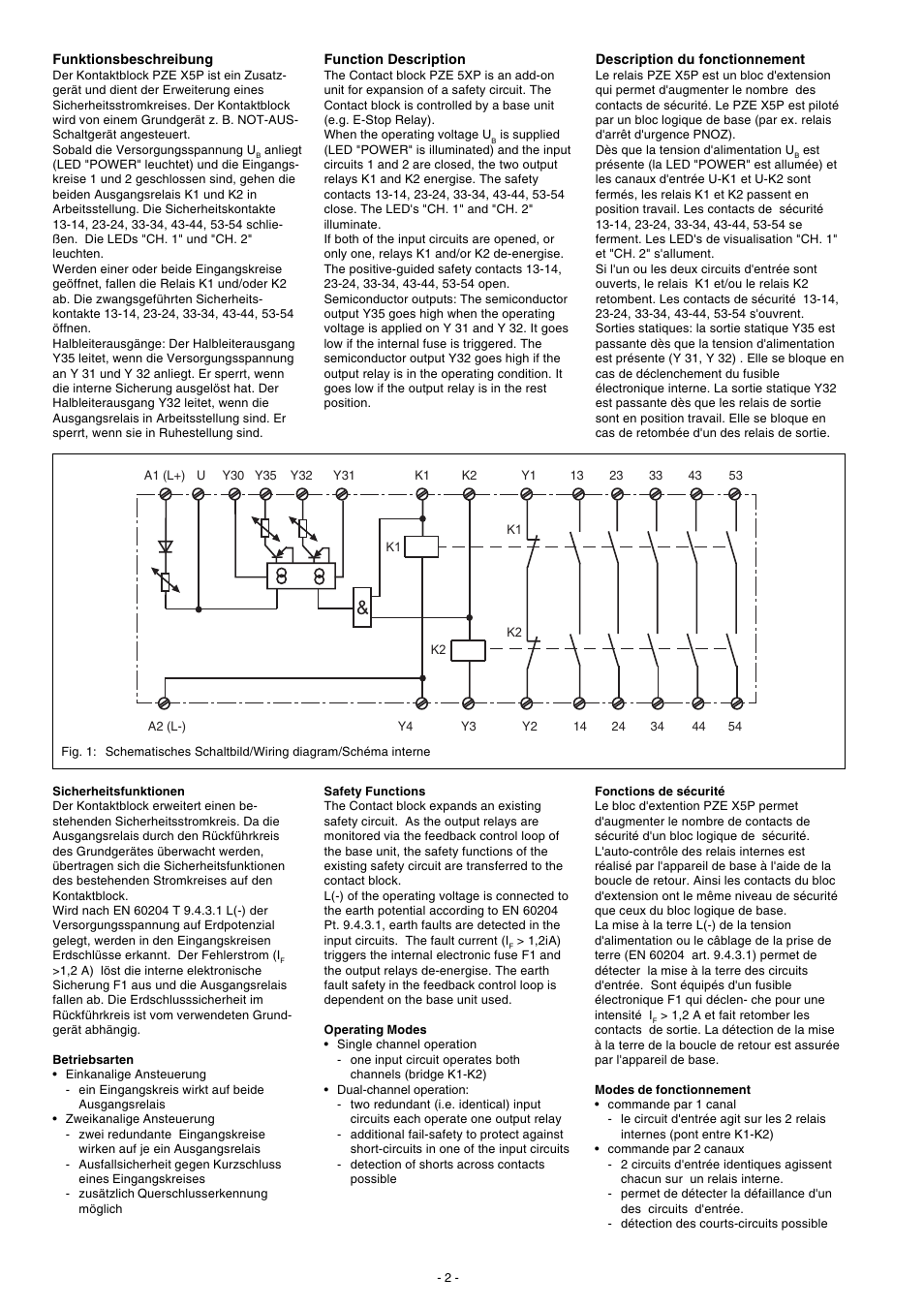 Pilz PZE X5P 24VDC 5n/o 2so User Manual | Page 2 / 8