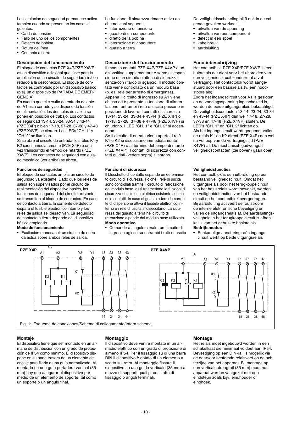 Pilz PZE X4VP 0,5/24VDC 4n/o fix User Manual | Page 10 / 16
