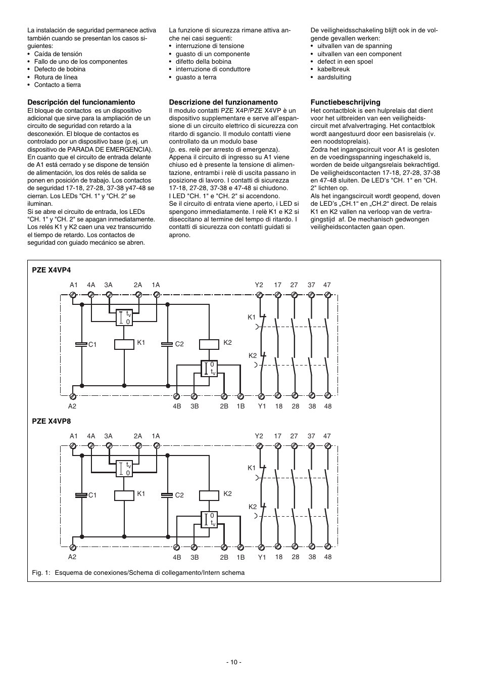 Pilz PZE X4VP8 24VDC 4n/o User Manual | Page 10 / 16