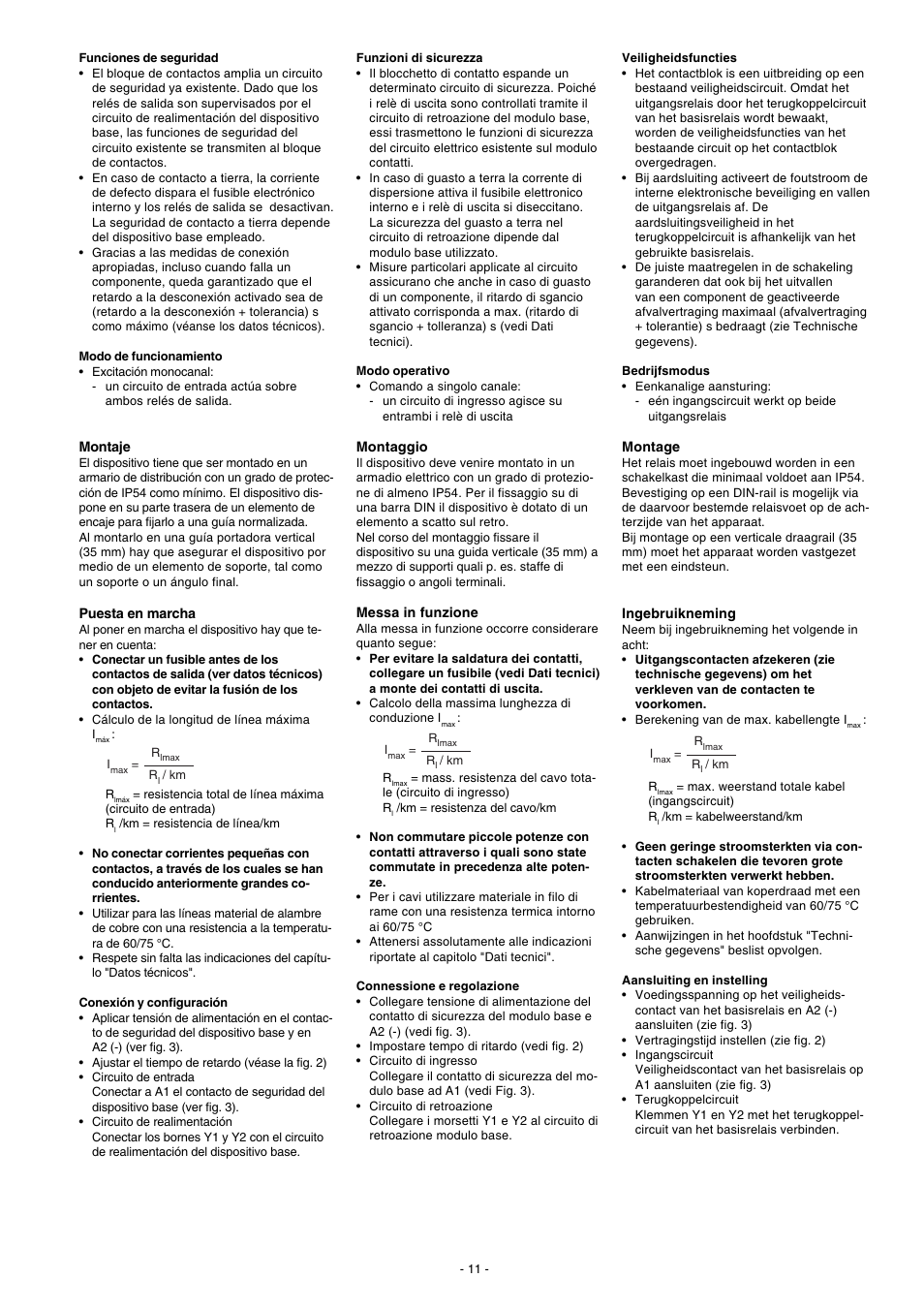 Pilz PZE X4VP8 24VDC 4n/o User Manual | Page 11 / 16