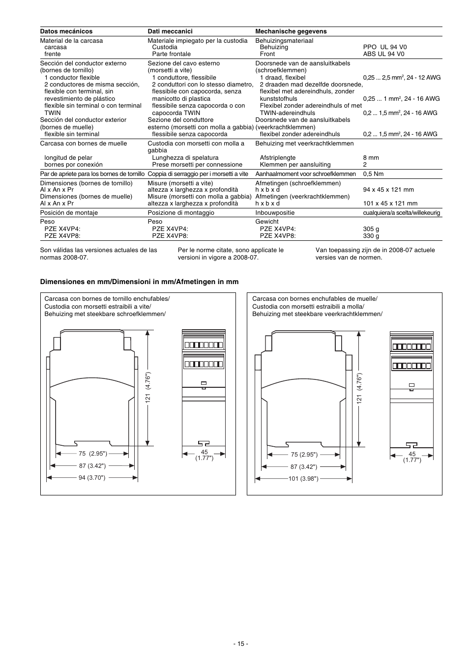 Pilz PZE X4VP8 24VDC 4n/o User Manual | Page 15 / 16