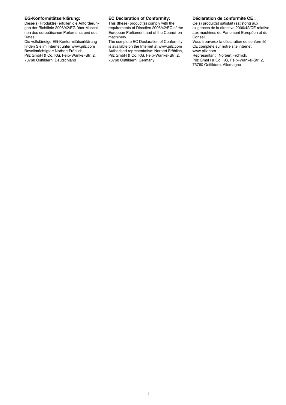 Pilz PNOZ e1p 24VDC 2so User Manual | Page 11 / 12