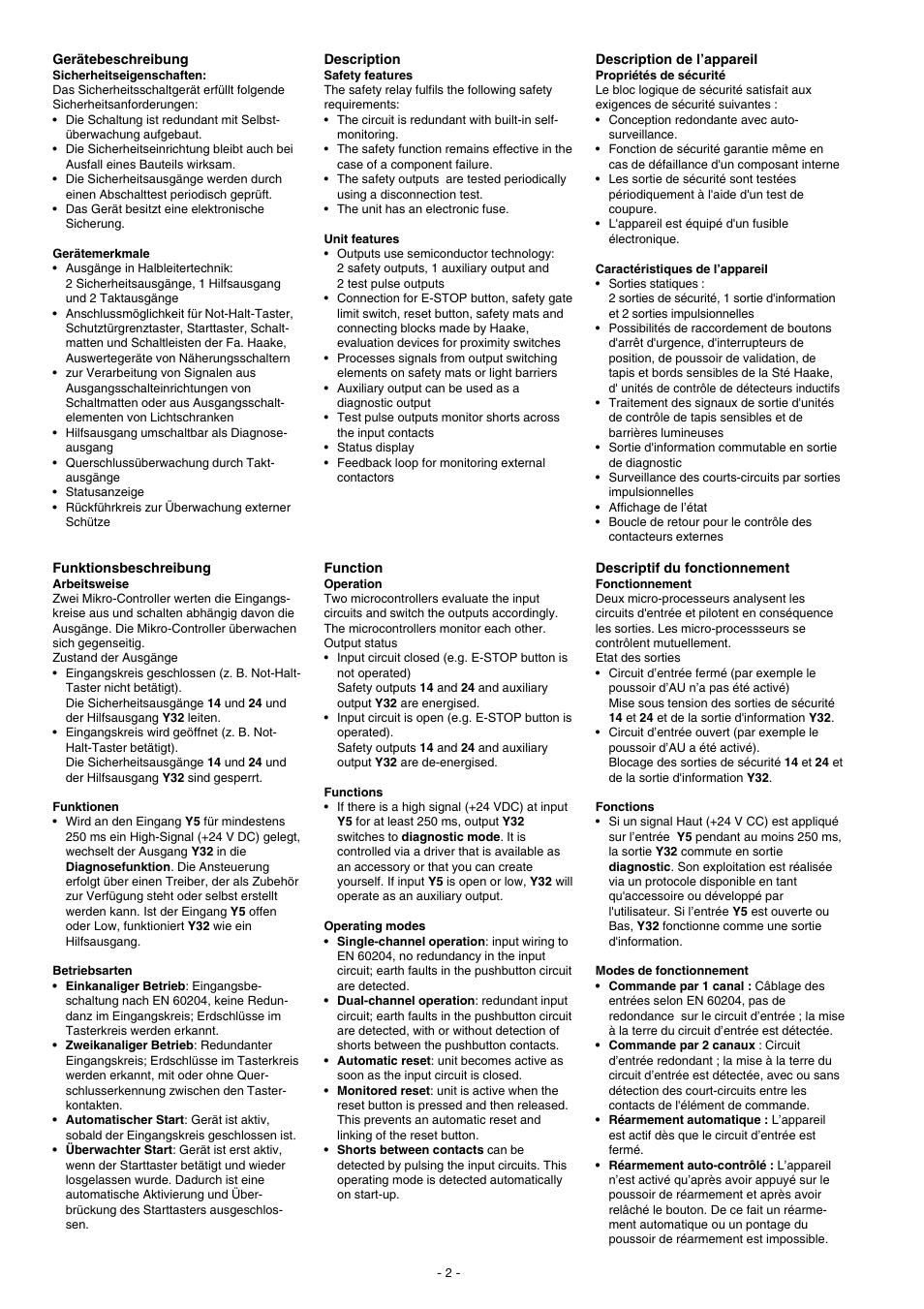 Pilz PNOZ e1p 24VDC 2so User Manual | Page 2 / 12