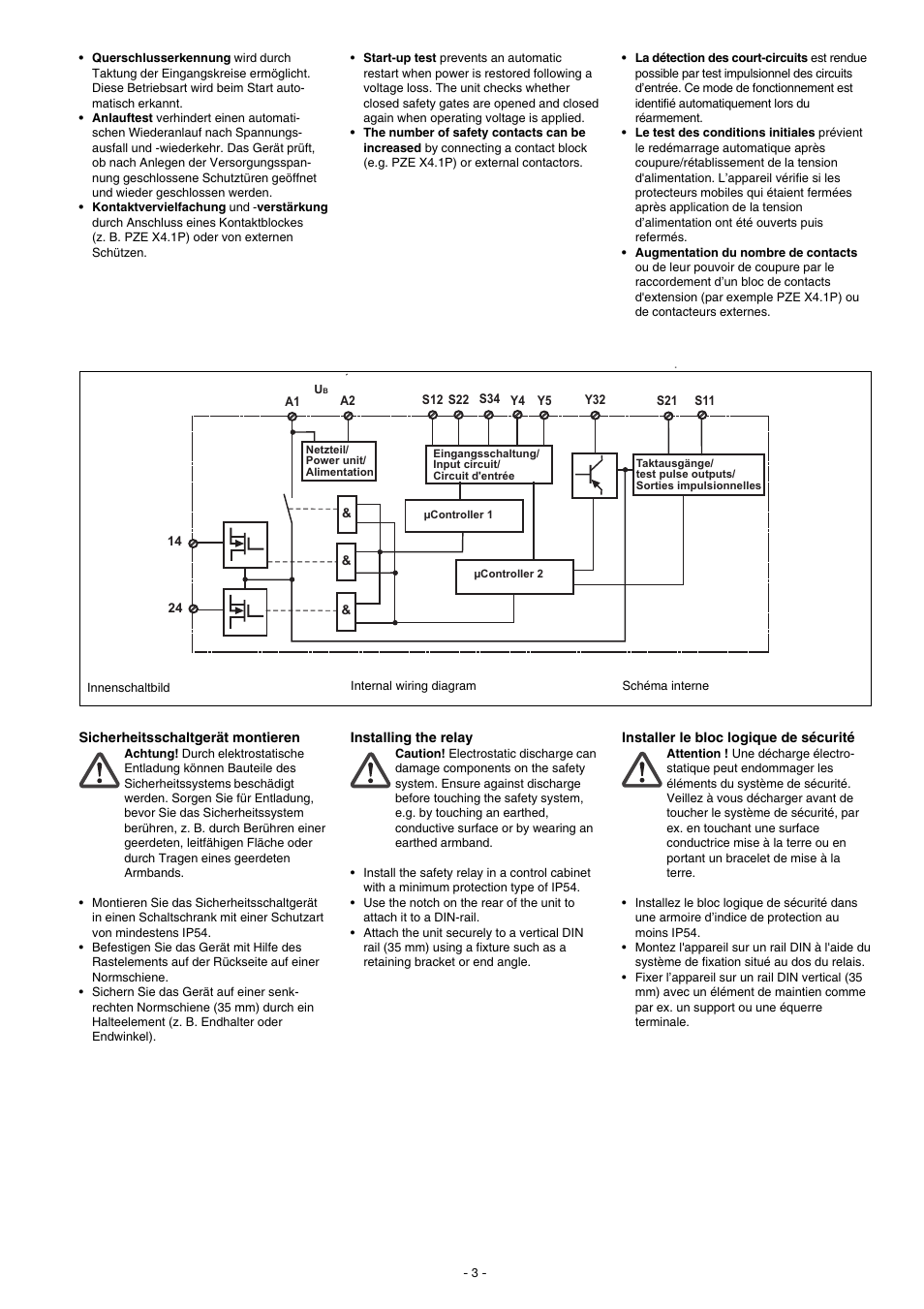 Pilz PNOZ e1p 24VDC 2so User Manual | Page 3 / 12