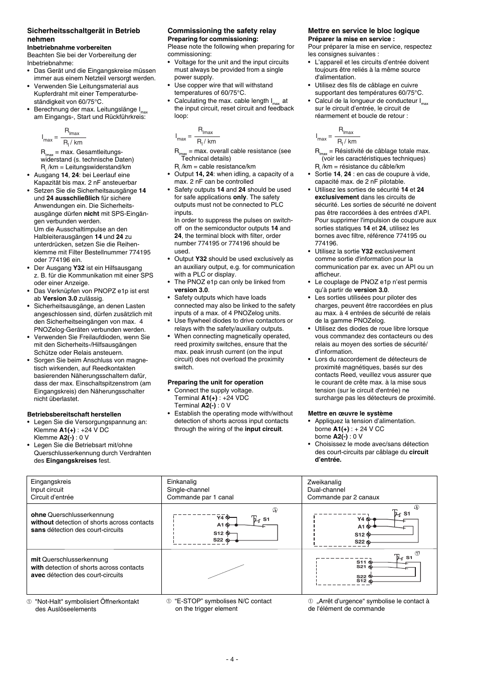Pilz PNOZ e1p 24VDC 2so User Manual | Page 4 / 12