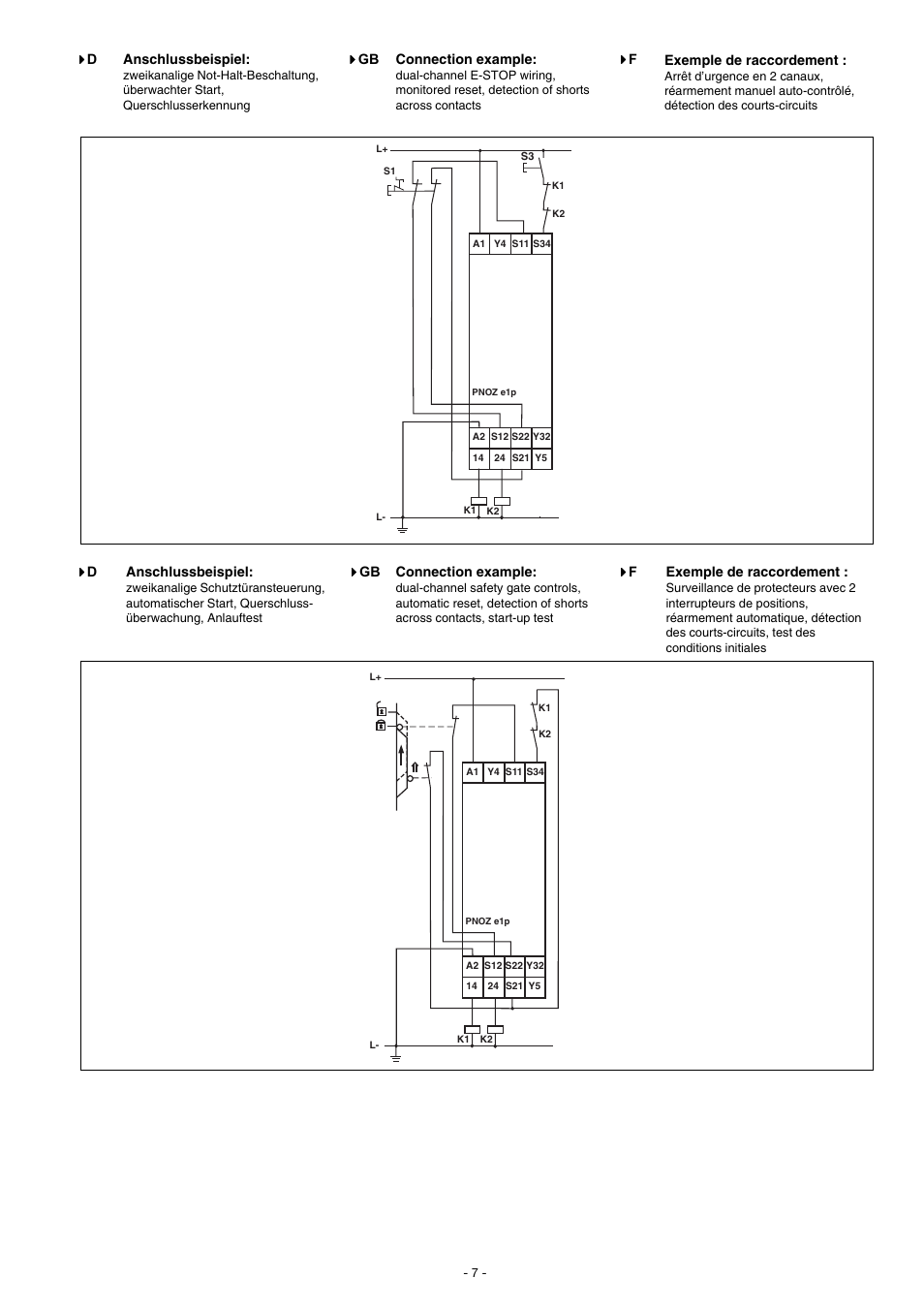 Pilz PNOZ e1p 24VDC 2so User Manual | Page 7 / 12