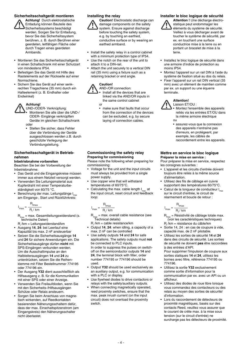 Pilz PNOZ e1vp 10/24VDC 1so 1so t User Manual | Page 4 / 12