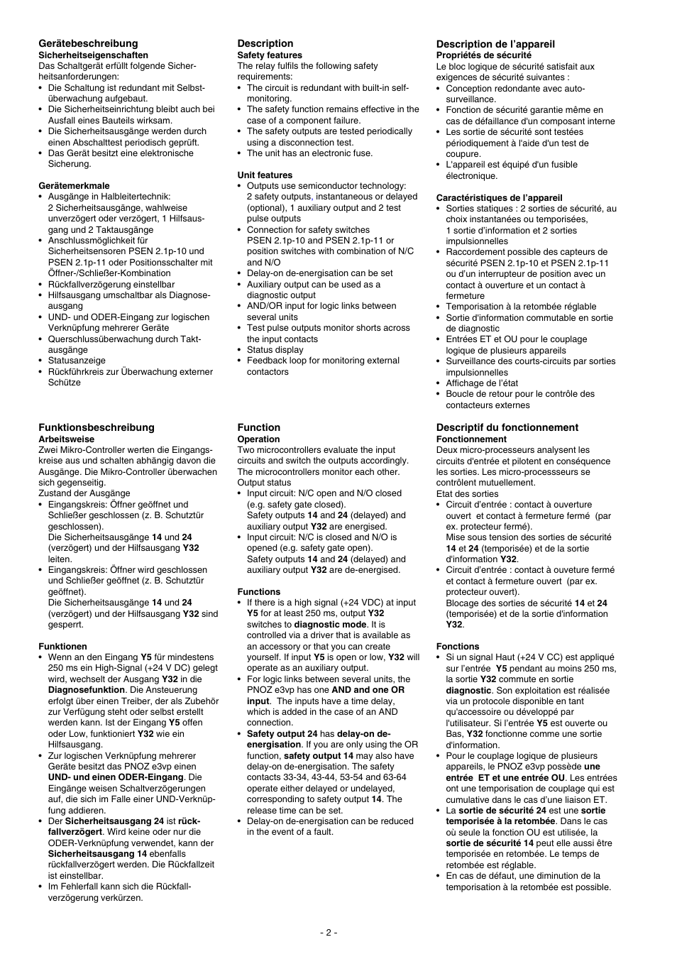 Pilz PNOZ e3vp 10/24VDC 1so 1so t User Manual | Page 2 / 12