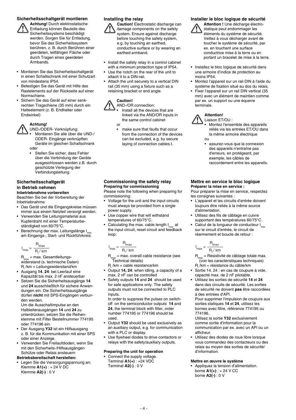 Pilz PNOZ e3vp 10/24VDC 1so 1so t User Manual | Page 4 / 12