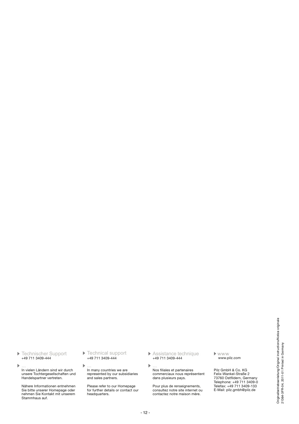 Pilz PNOZ e5.11p 24VDC 2so User Manual | Page 12 / 12