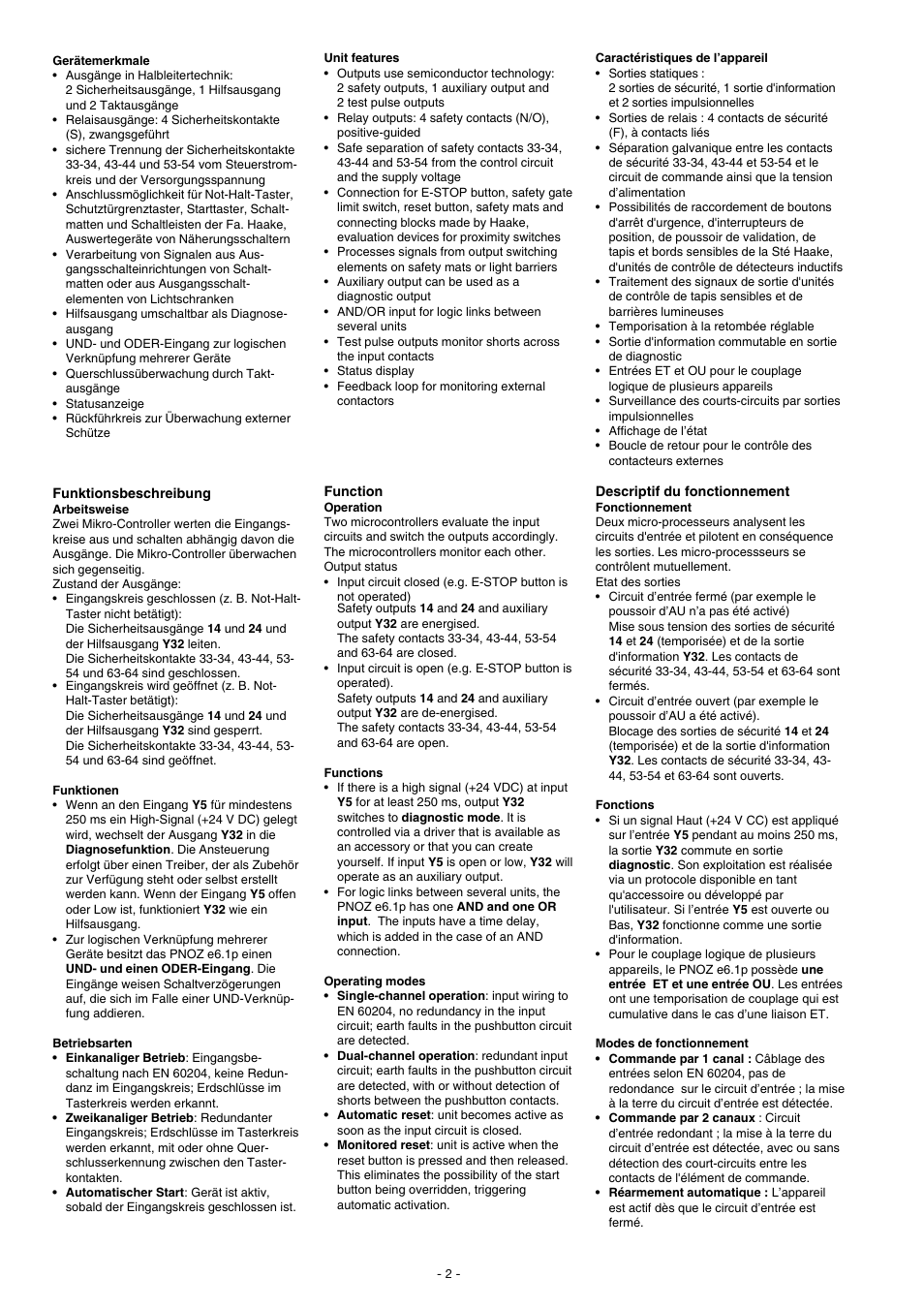 Pilz PNOZ e6.1p 24VDC 4n/o 2so User Manual | Page 2 / 12