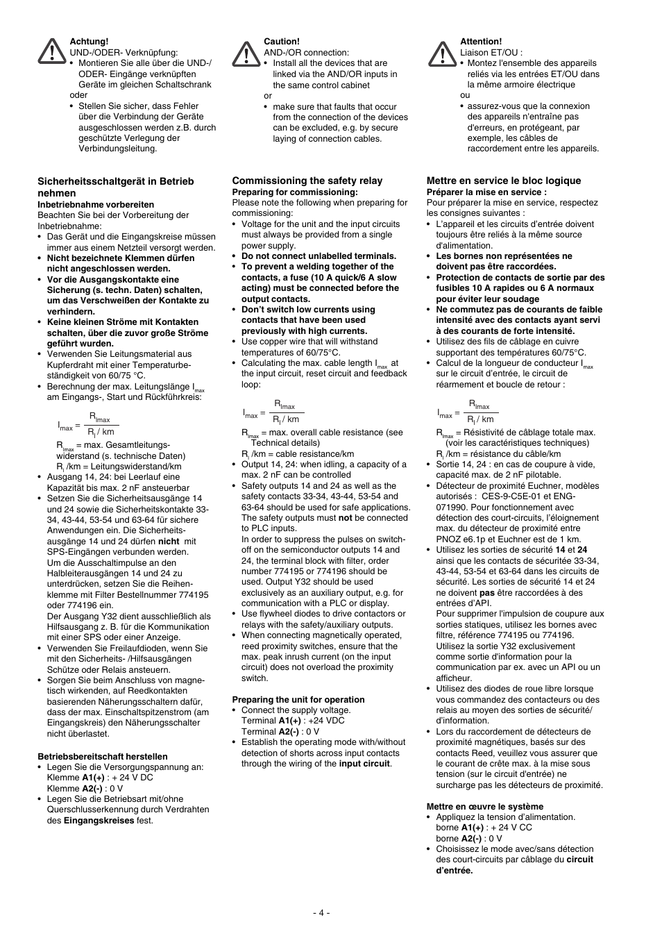 Pilz PNOZ e6.1p 24VDC 4n/o 2so User Manual | Page 4 / 12