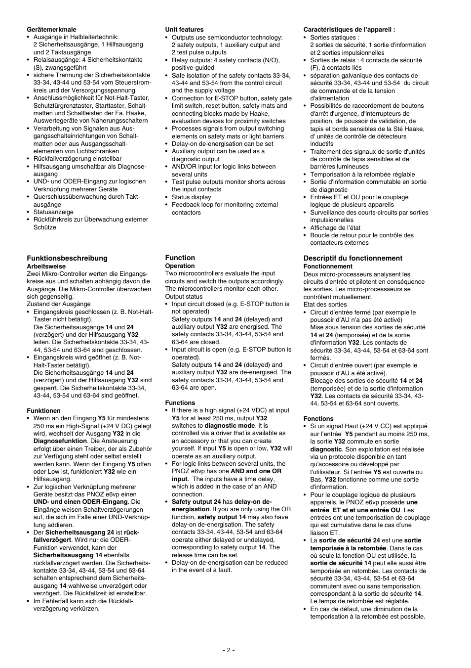 Pilz PNOZ e6vp 24VDC 4n/o 1so 1so t User Manual | Page 2 / 14