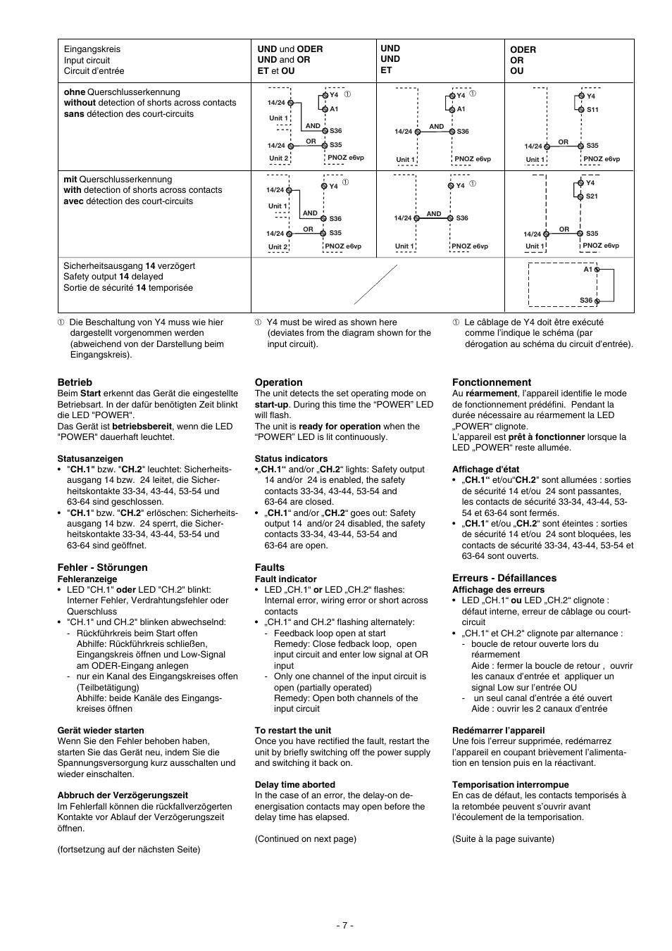Pilz PNOZ e6vp 24VDC 4n/o 1so 1so t User Manual | Page 7 / 14