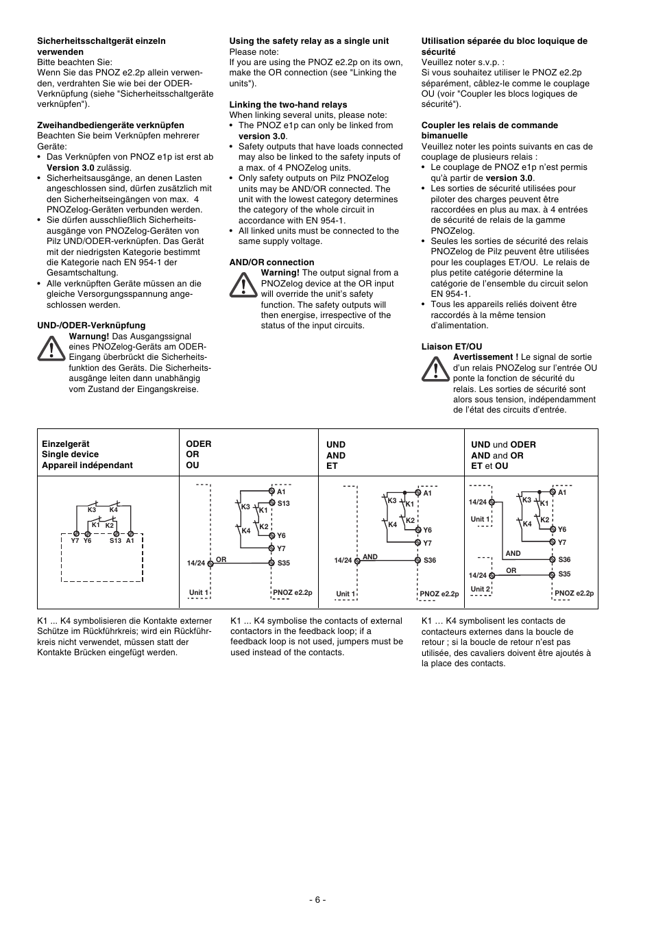 Pilz PNOZ e2.2p 24VDC 2so User Manual | Page 6 / 12