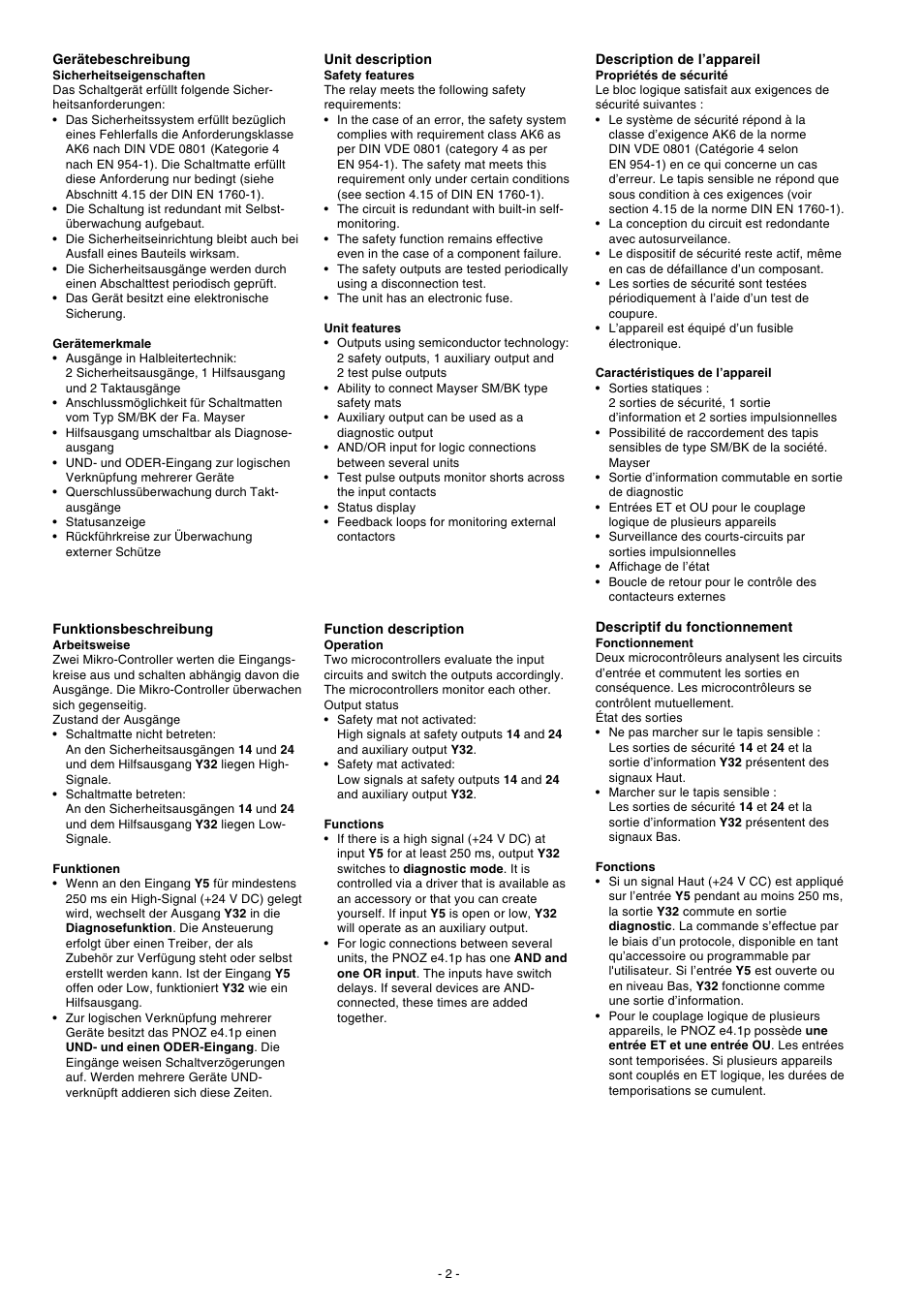 Pilz PNOZ e4.1p 24VDC 2so User Manual | Page 2 / 12