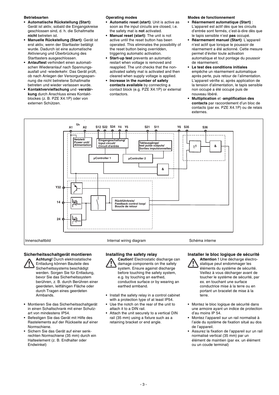 Pilz PNOZ e4.1p 24VDC 2so User Manual | Page 3 / 12