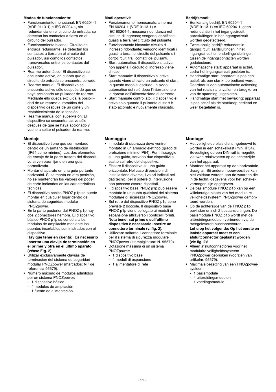 Pilz PNOZ p1p 24VDC 2so User Manual | Page 11 / 16