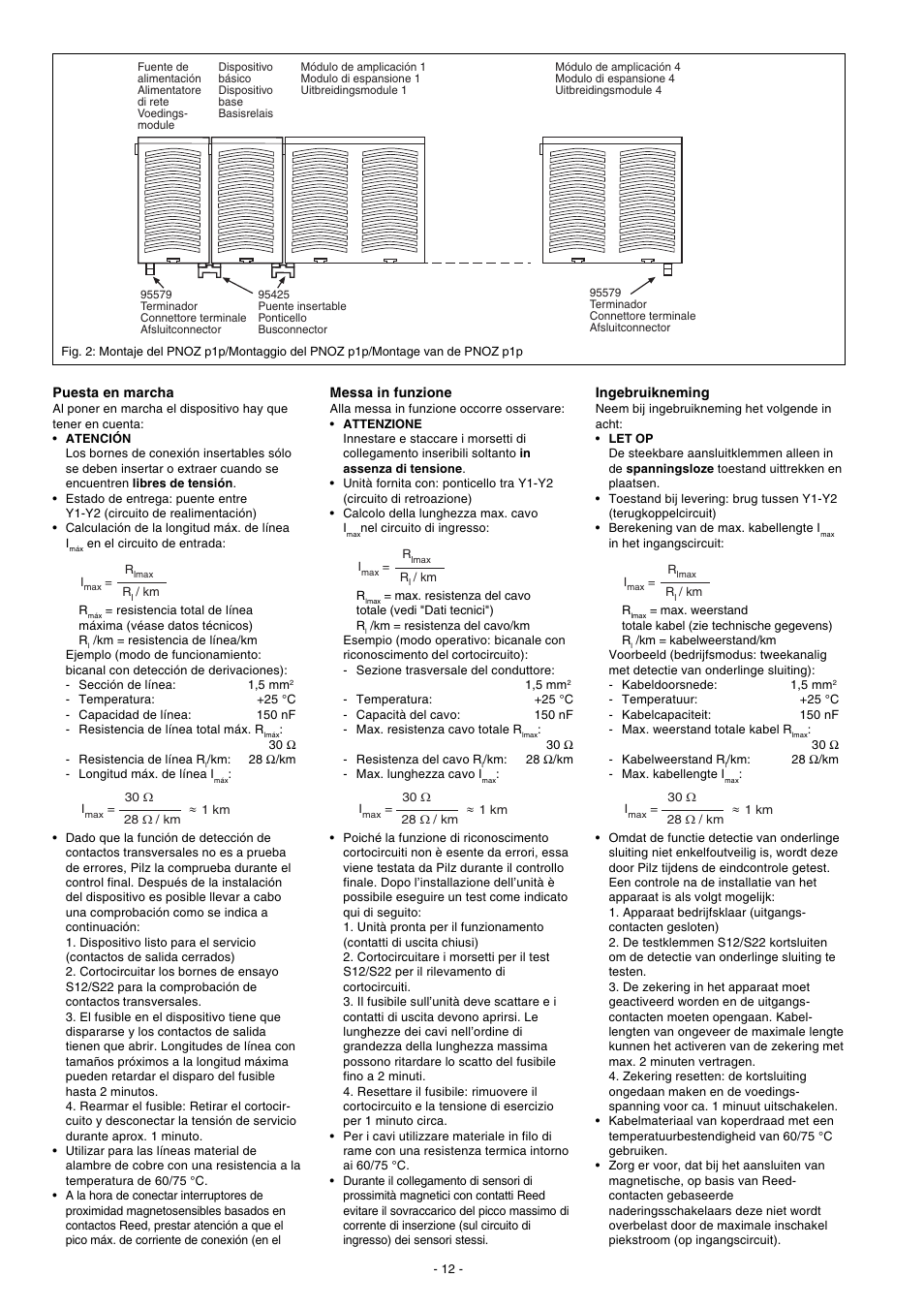 Pilz PNOZ p1p 24VDC 2so User Manual | Page 12 / 16