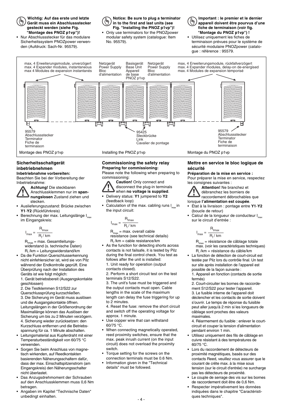 Pilz PNOZ p1vp 30s User Manual | Page 4 / 10