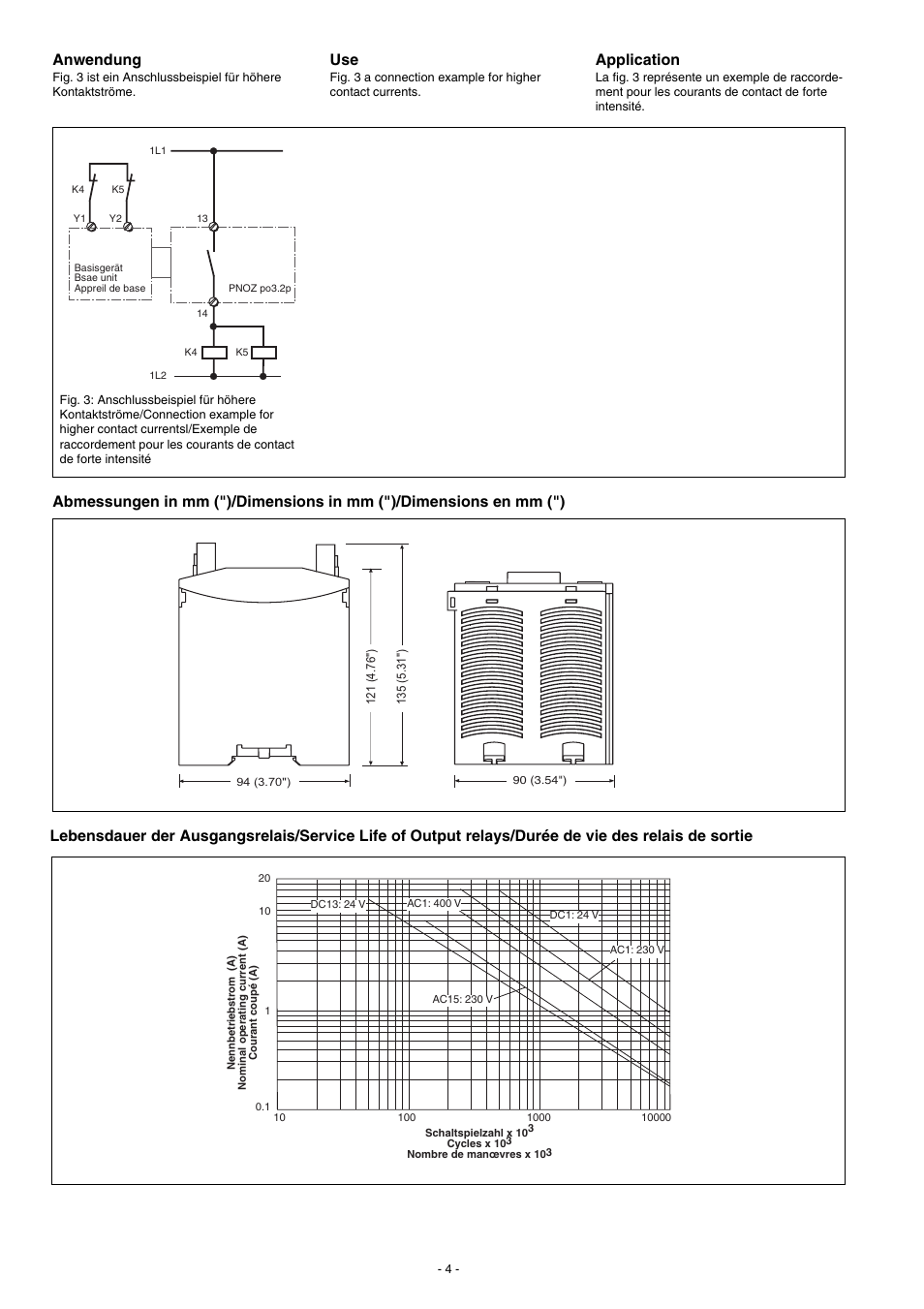 Anwendung, Application | Pilz PNOZ po3.2p 4n/o User Manual | Page 4 / 12