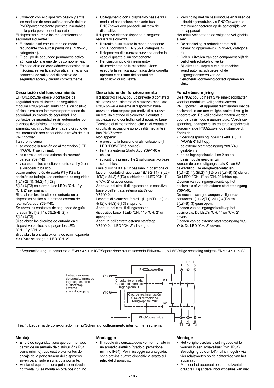 Pilz PNOZ po3.3p 3n/o User Manual | Page 10 / 16