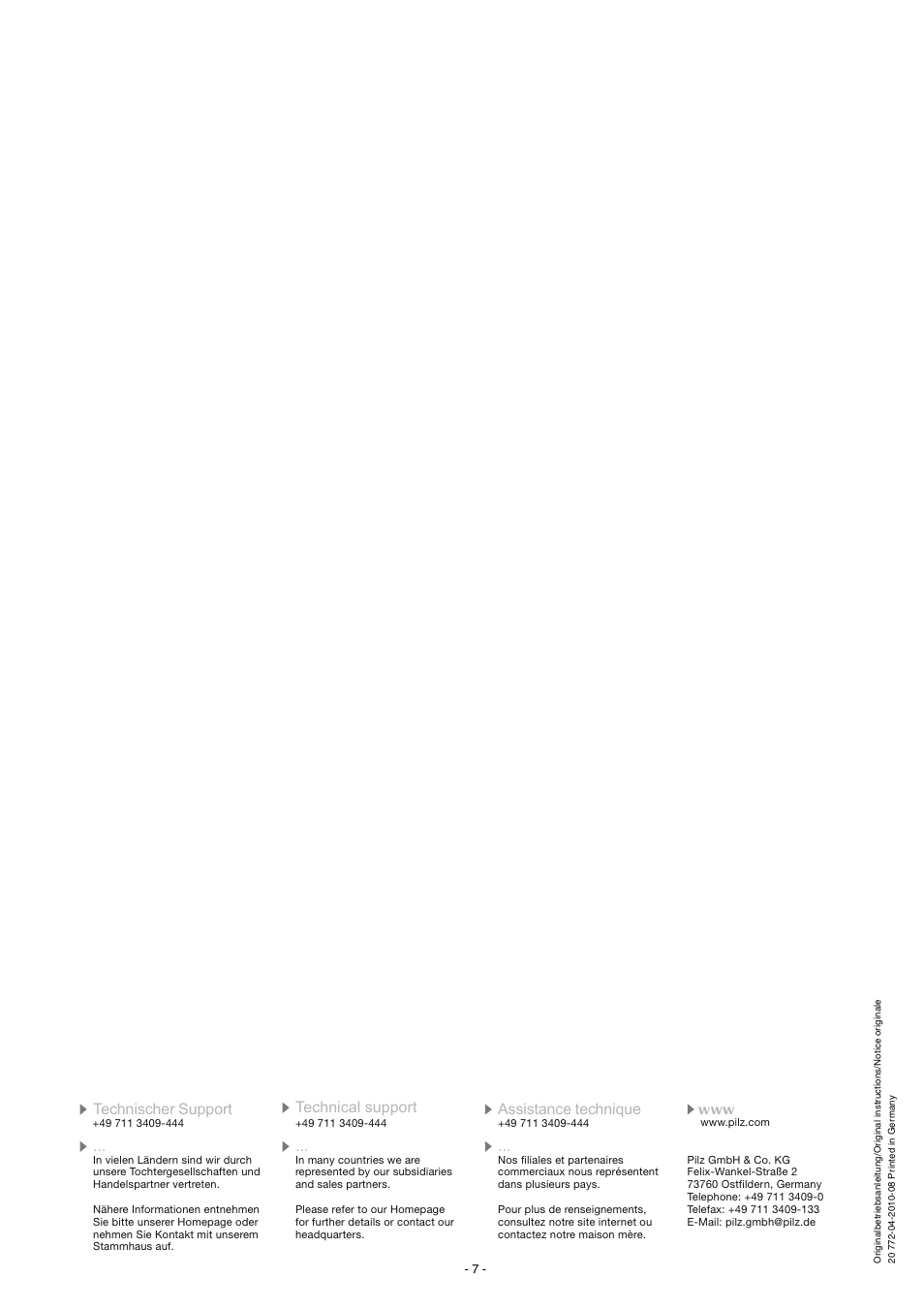 Pilz PNOZ po3p 3n/o 1n/c User Manual | Page 7 / 16