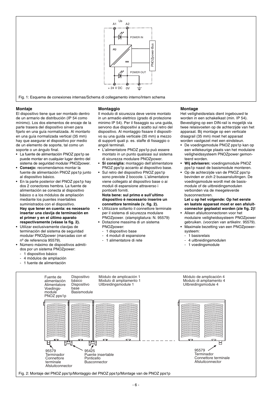 Pilz PNOZ pps1p 100-240VAC User Manual | Page 6 / 8