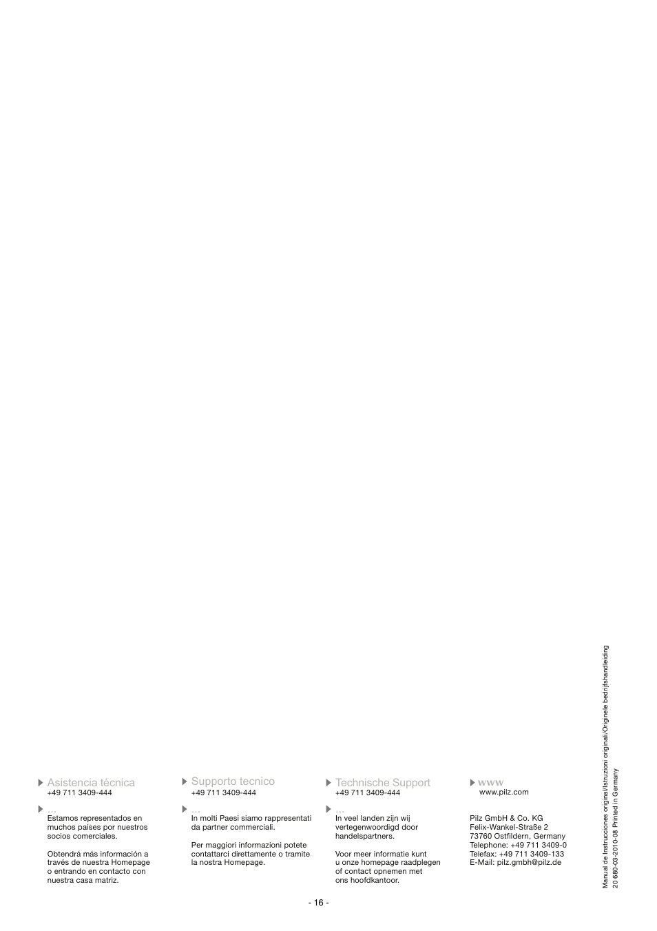 Pilz PNOZ pe1p User Manual | Page 16 / 16