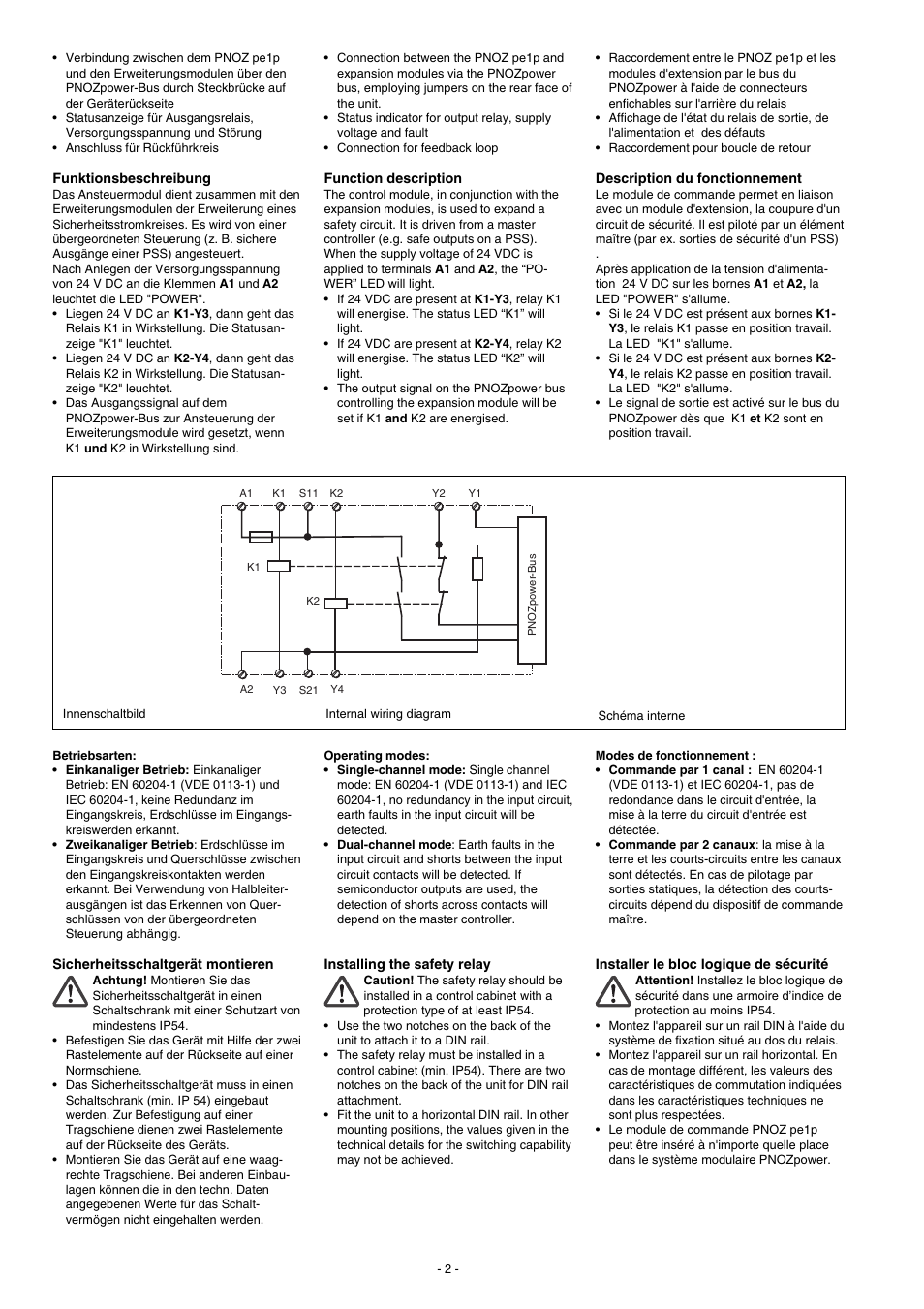 Pilz PNOZ pe1p User Manual | Page 2 / 16