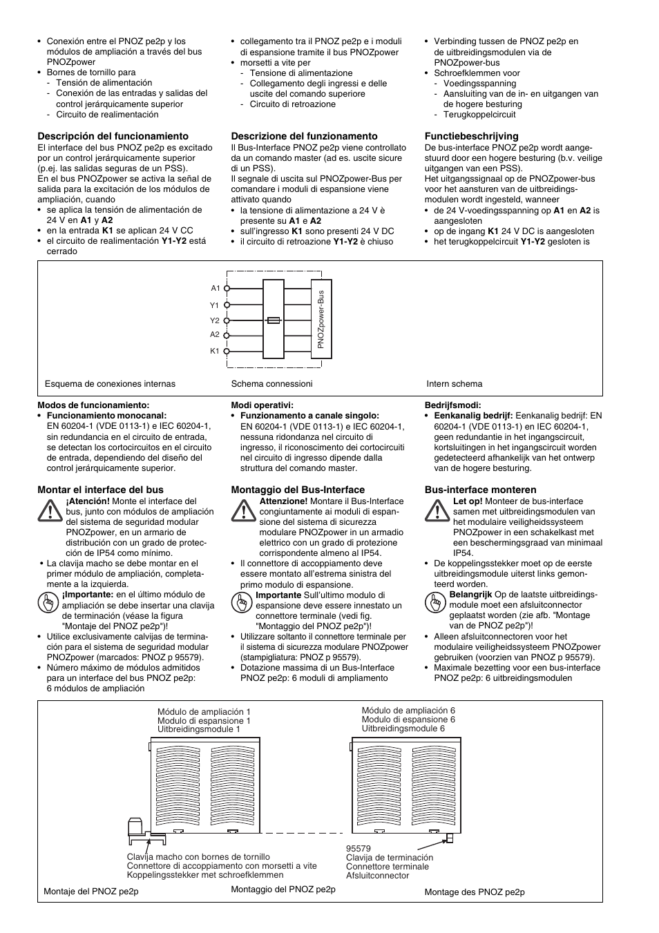 Pilz PNOZpe2p Bus-Interface User Manual | Page 6 / 12