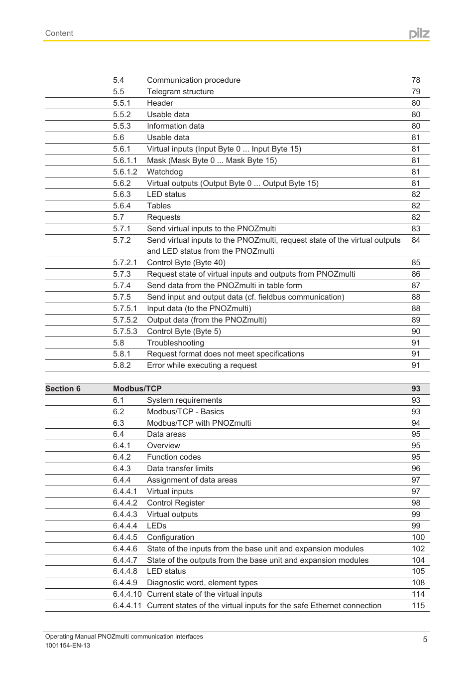 Pilz PNOZ mm0p 24VDC User Manual | Page 5 / 176