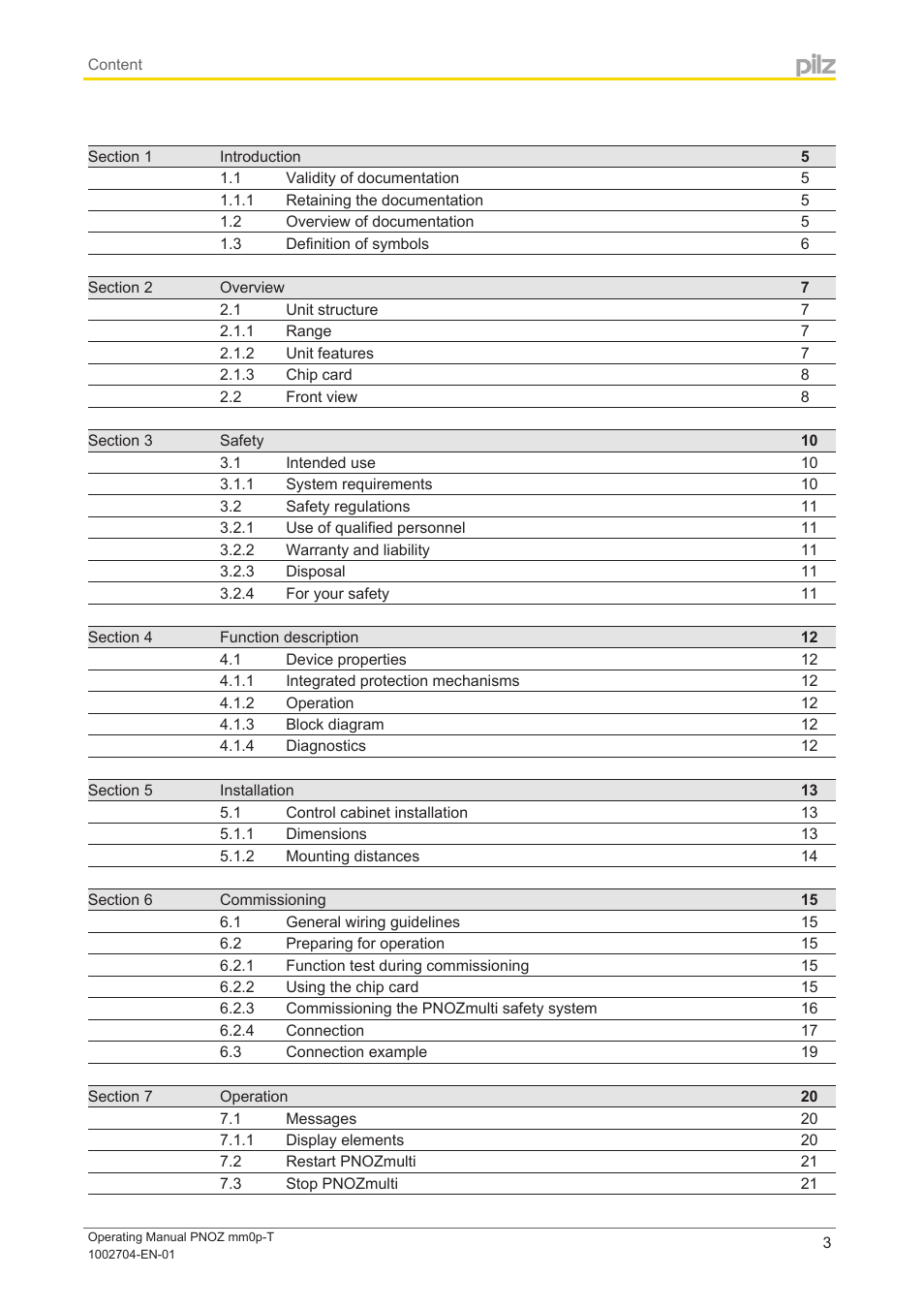 Pilz PNOZ mm0p-T User Manual | Page 3 / 29