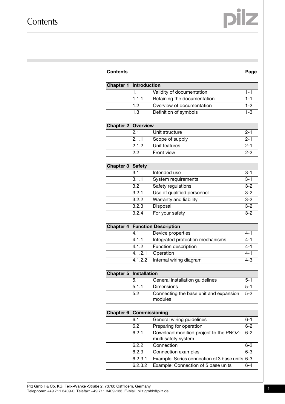 Pilz PNOZ mml1p User Manual | Page 3 / 34