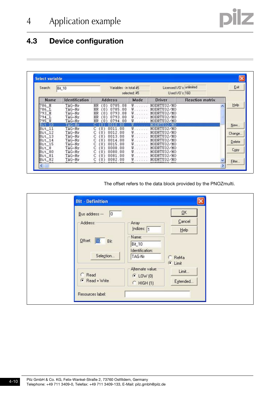 4application example | Pilz PNOZ mmc1p ETH User Manual | Page 46 / 47