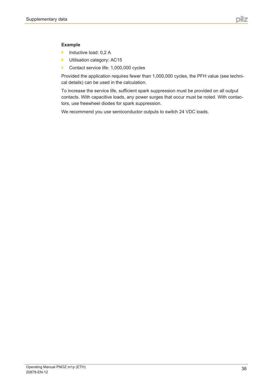 Pilz PNOZ m1p base unit User Manual | Page 38 / 40