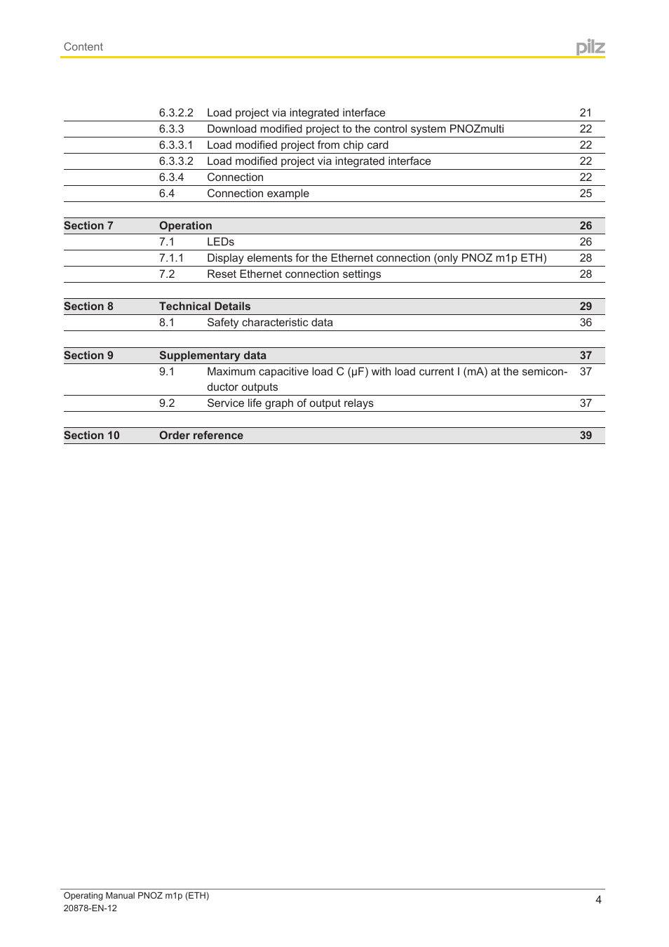 Pilz PNOZ m1p base unit User Manual | Page 4 / 40