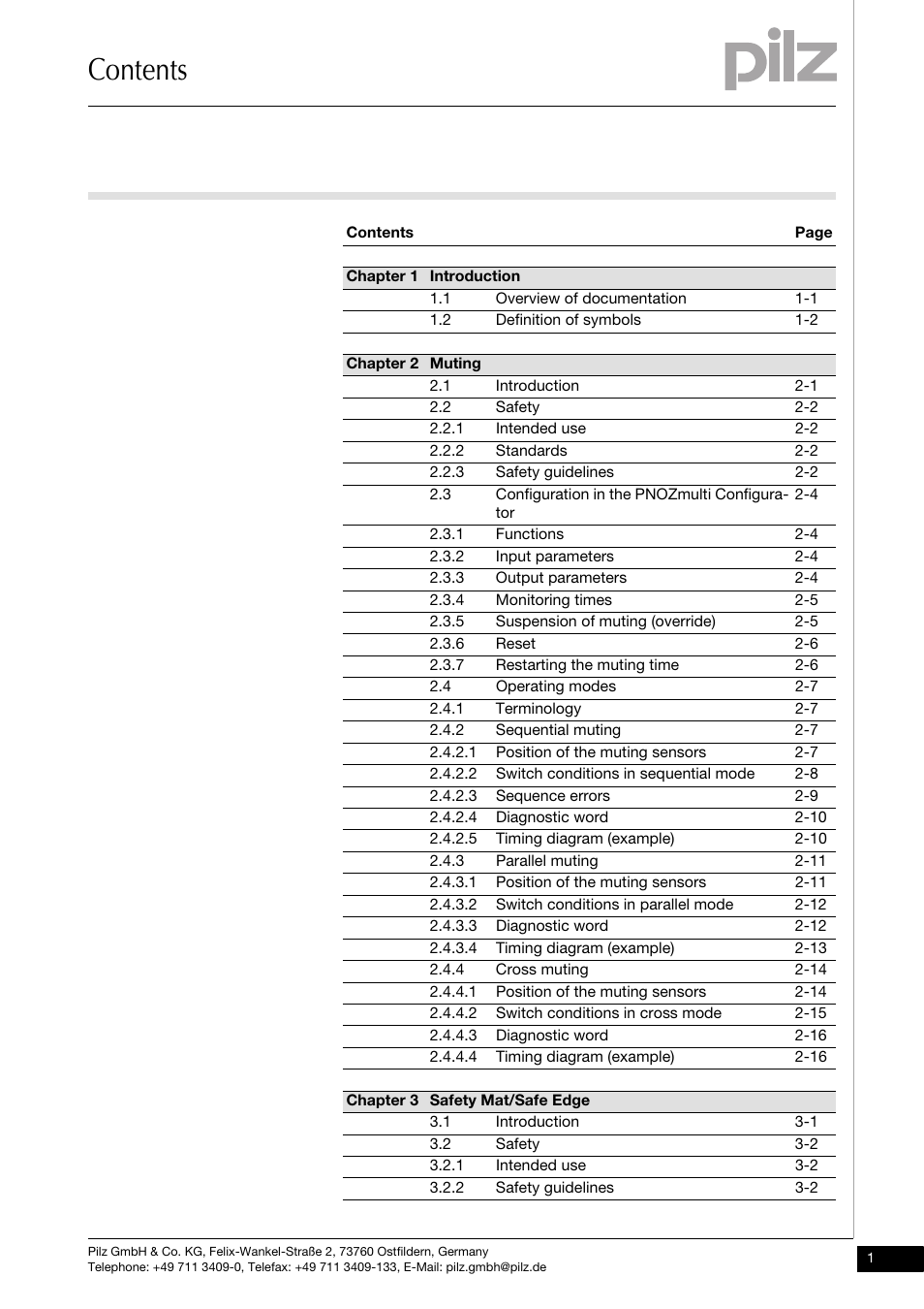 Pilz PNOZ m1p base unit User Manual | Page 3 / 72