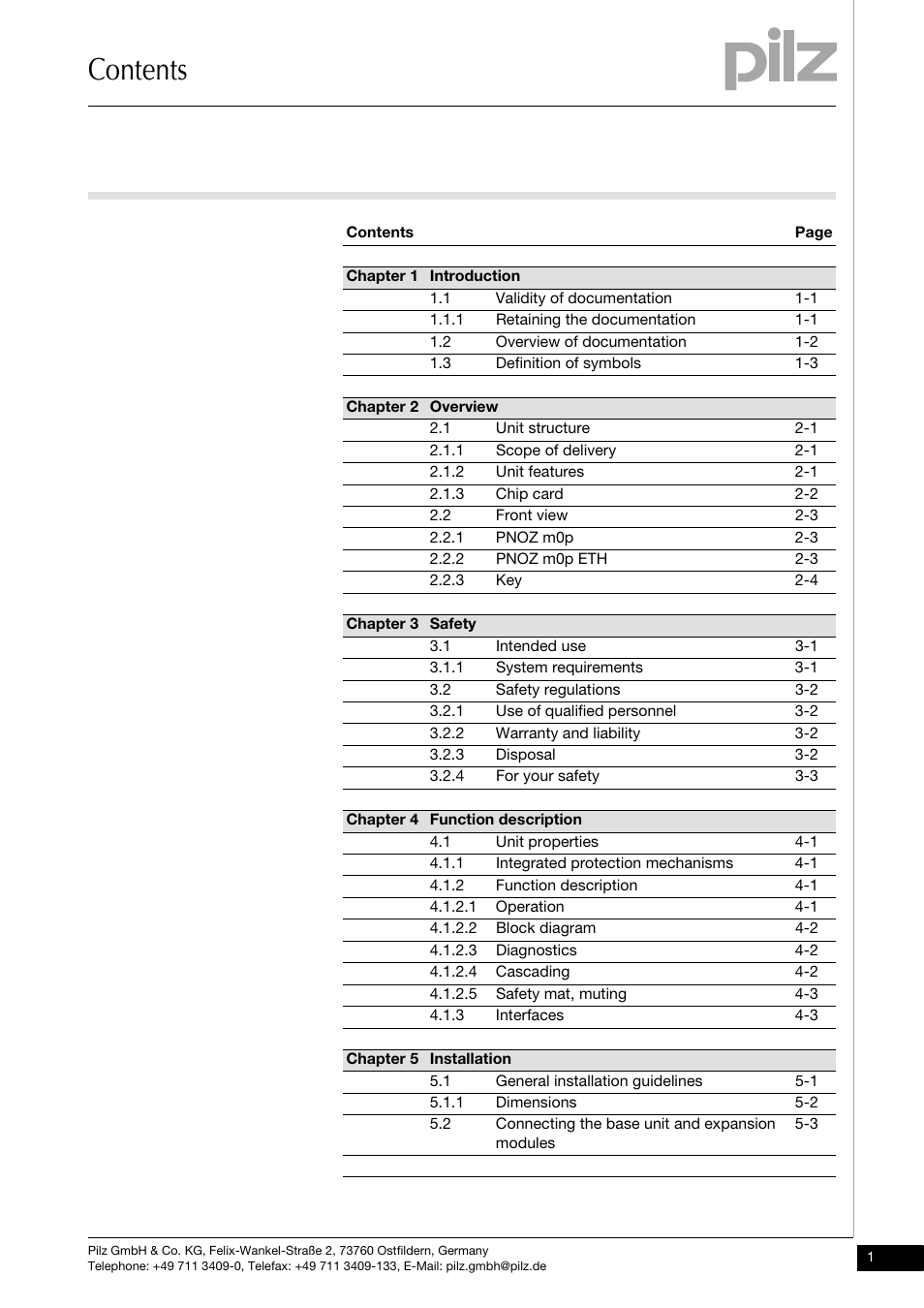 Pilz PNOZ m0p base unit not expandable User Manual | Page 3 / 47