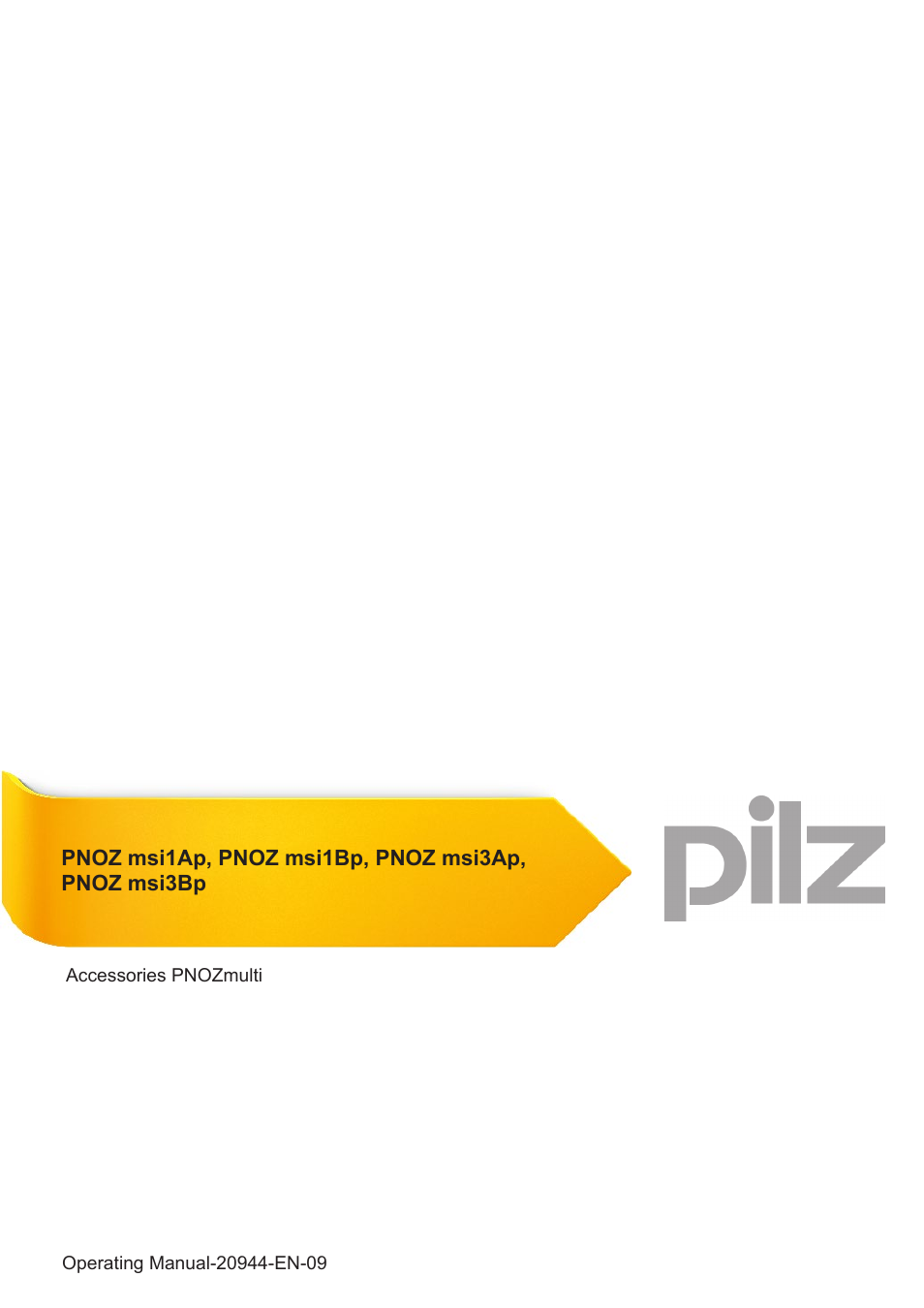 Pilz PNOZ msi1 Bp Adapter Si/Ha 25/25 5m User Manual | 8 pages