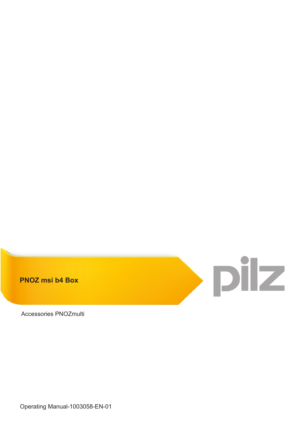 Pilz PNOZ msi b4 Box User Manual | 12 pages