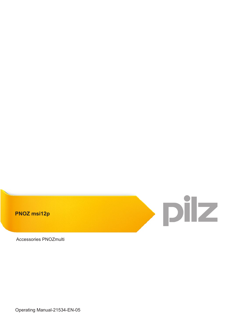 Pilz PNOZ msi12p Rockwell 15/15 2,5m User Manual | 6 pages