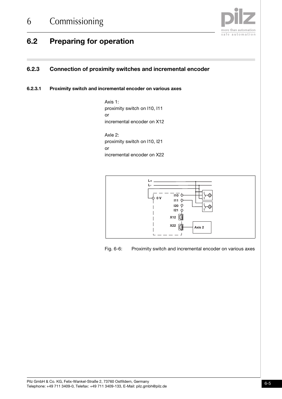 6commissioning, 2 preparing for operation | Pilz PNOZ ms1p standstill / speed monitor User Manual | Page 29 / 43