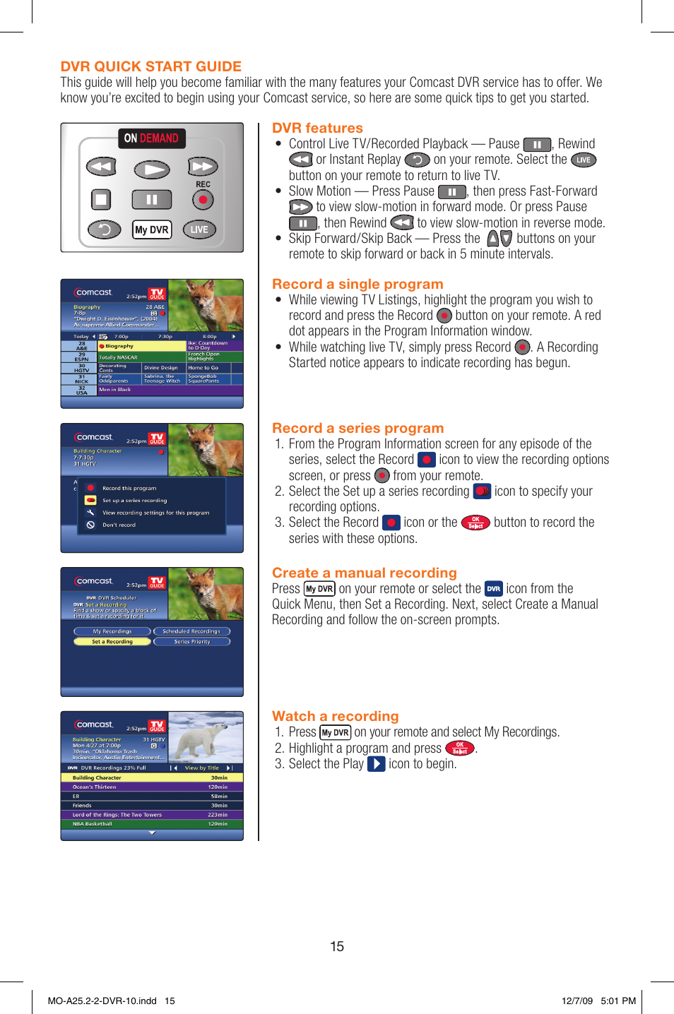 Comcast MO A25.2-2 User Manual | Page 15 / 16