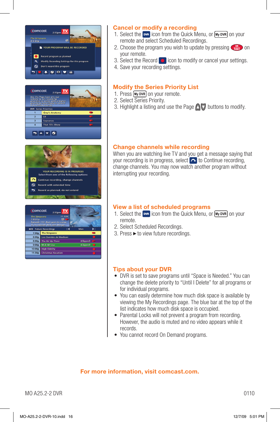 Comcast MO A25.2-2 User Manual | Page 16 / 16