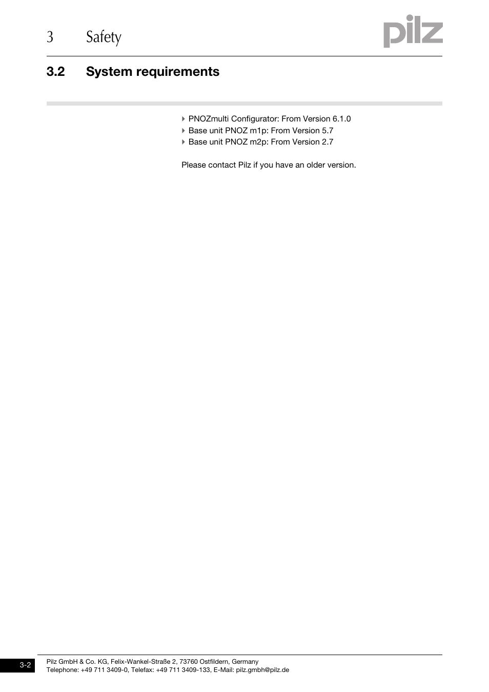 System requirements, 3safety, 2 system requirements | Pilz PNOZ ms4p speedcontrol User Manual | Page 12 / 33