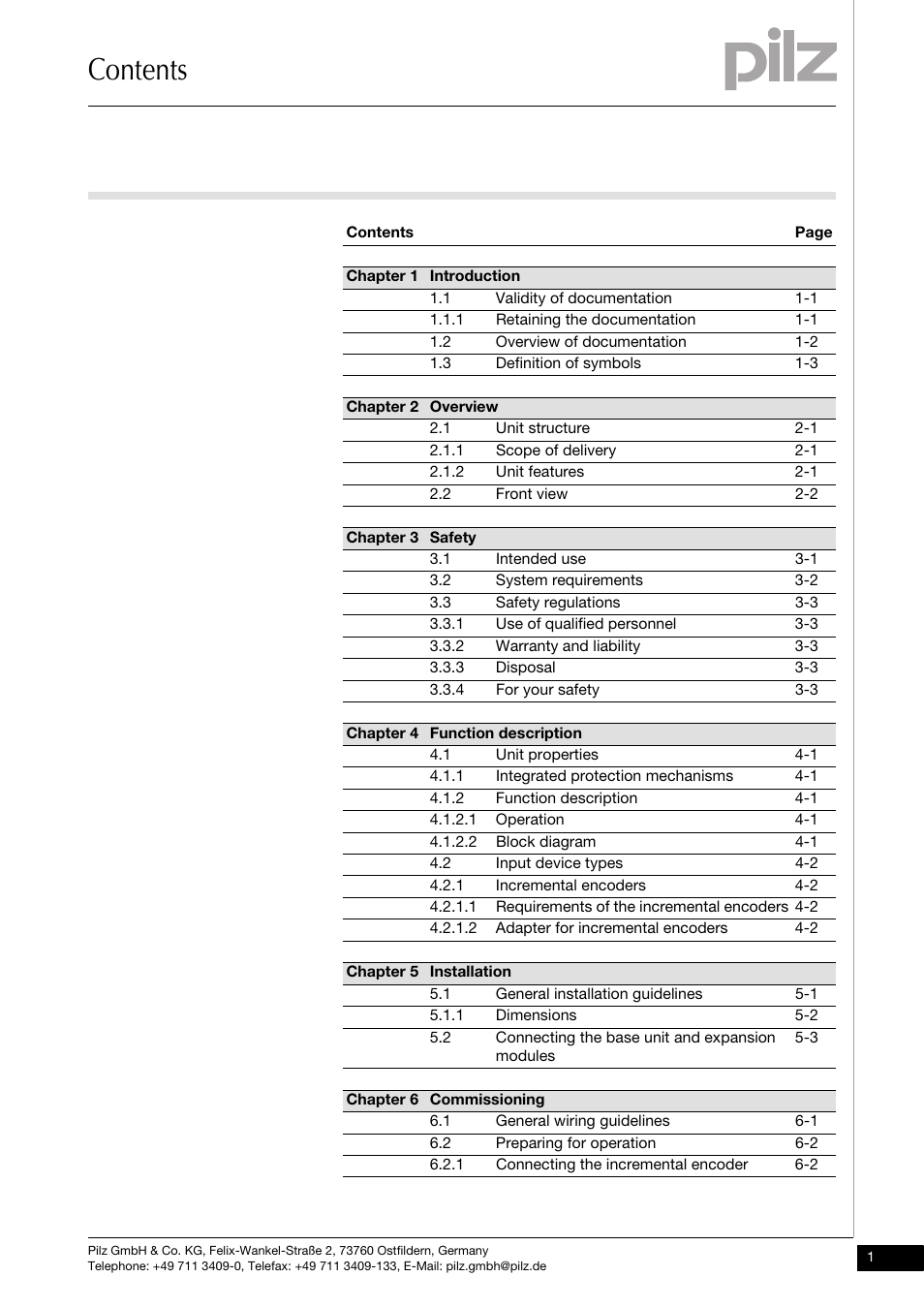 Pilz PNOZ ms4p speedcontrol User Manual | Page 3 / 33