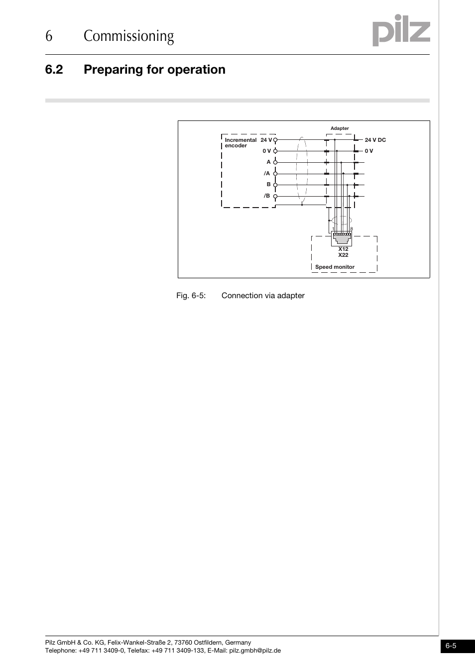 6commissioning, 2 preparing for operation | Pilz PNOZms2p HTL User Manual | Page 27 / 43