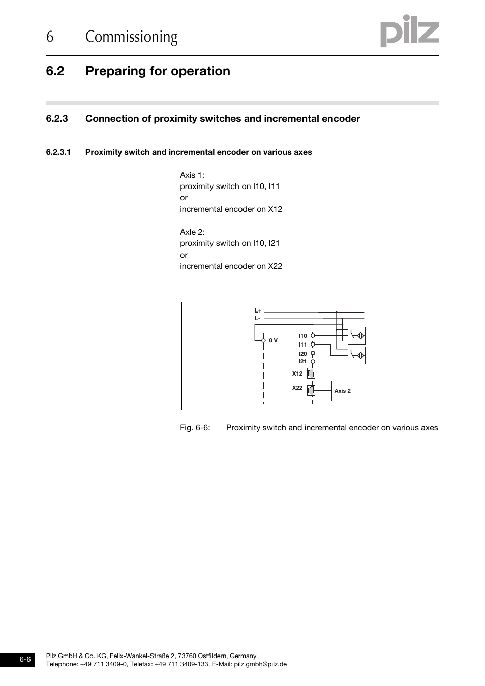 6commissioning, 2 preparing for operation | Pilz PNOZms2p HTL User Manual | Page 28 / 43