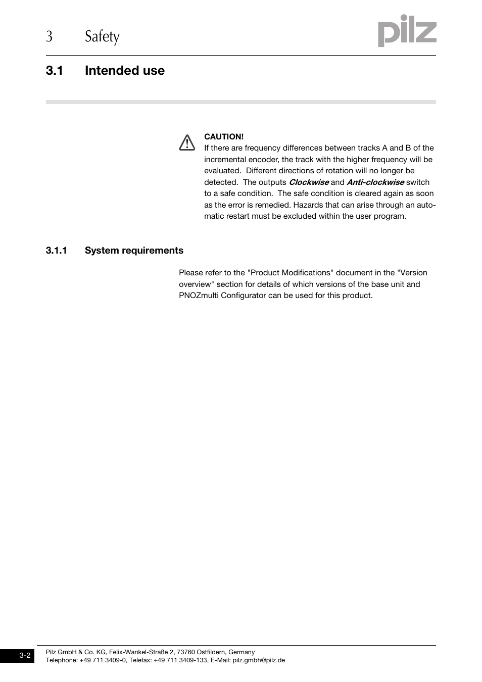 1 system requirements, 3safety, 1 intended use | Pilz PNOZ ms3p TTL User Manual | Page 12 / 35
